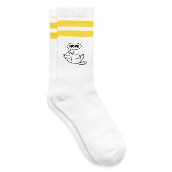Plan du chat qui rire non - Chaussettes de tennis - blanc/jaune - Droite
