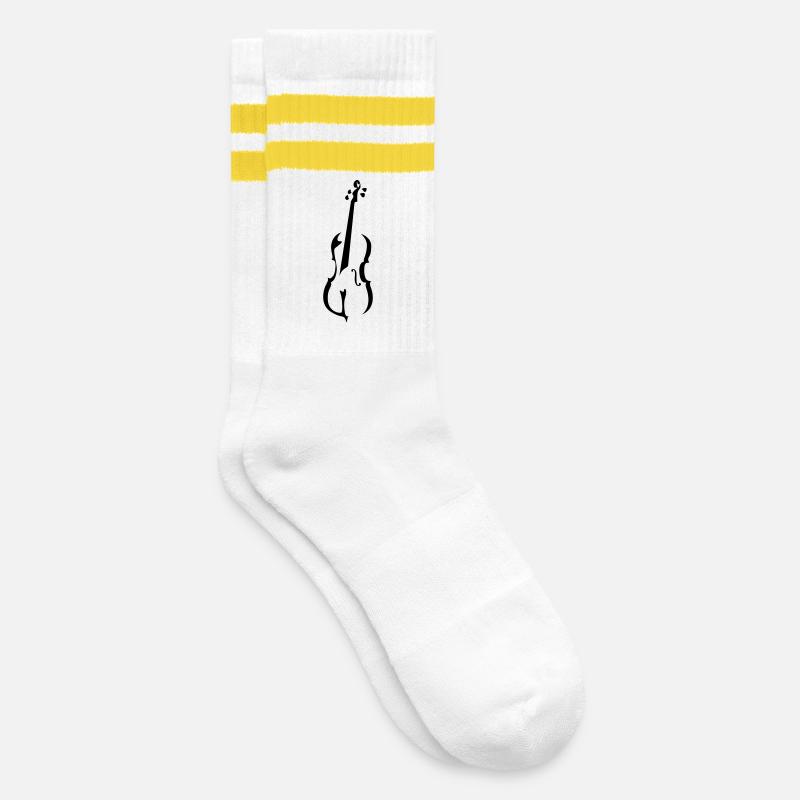 cello - Chaussettes de tennis - blanc/jaune