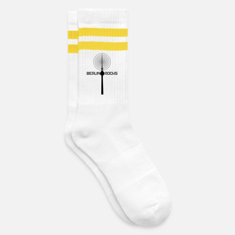 Berlin Rocks - Chaussettes de tennis - blanc/jaune