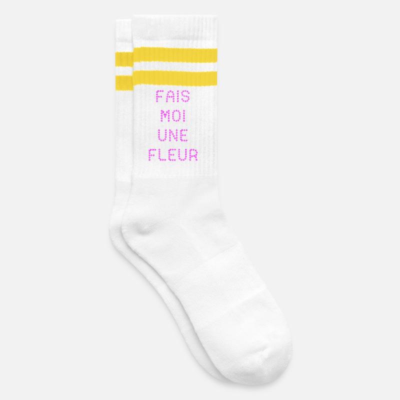 FAIS-MOI UNE FLEUR !  - Chaussettes de tennis - blanc/jaune