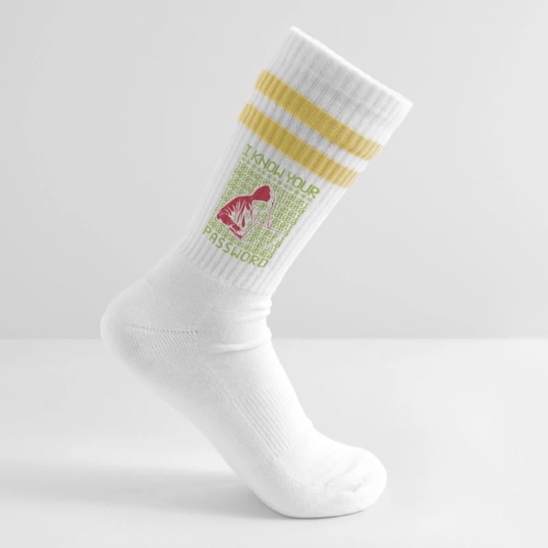 Hacker Hacker Programmeur Linux Password Hacker Chaussettes de tennis