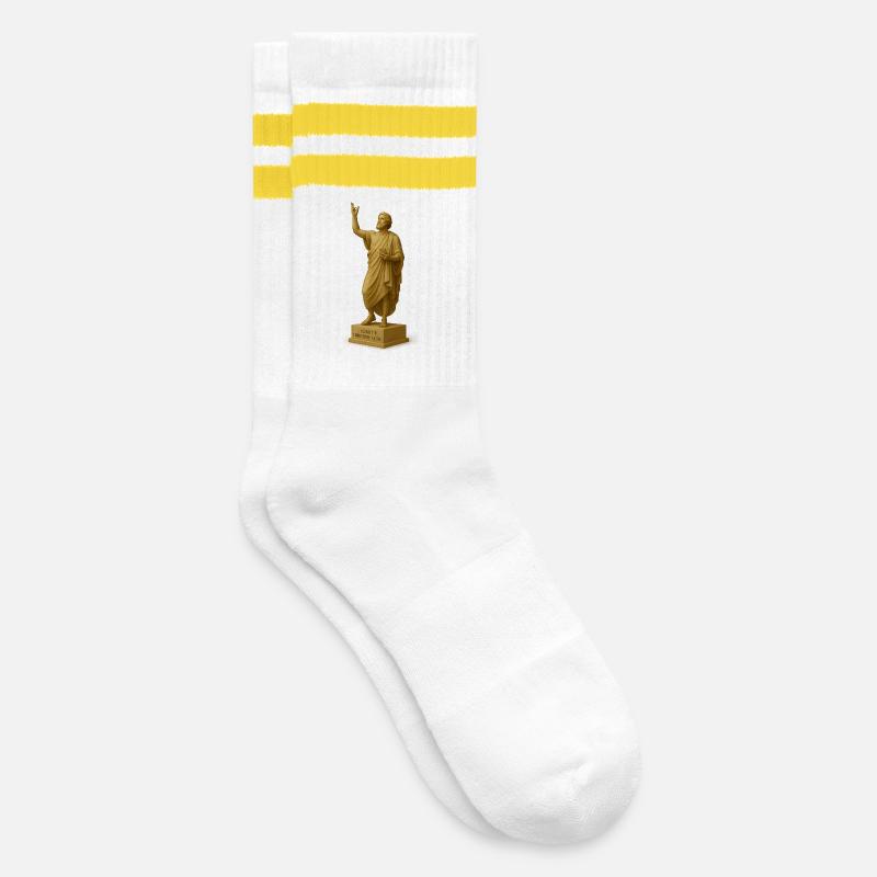 Sculpture religieuse avec message - Chaussettes de tennis - blanc/jaune
