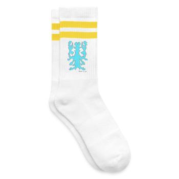 Proyecto_nuevo_-6-_-1-_-6- - Gestreifte Tennissocken - Weiß/Gelb - Rechts