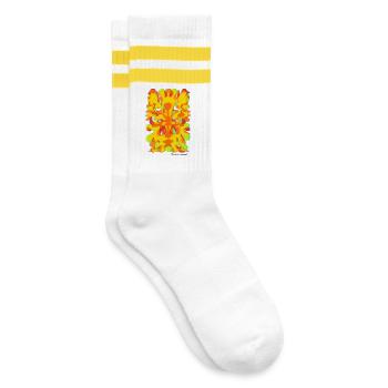 Proyecto_nuevo_-6-_-1-_-12-_-1- - Gestreifte Tennissocken - Weiß/Gelb - Rechts