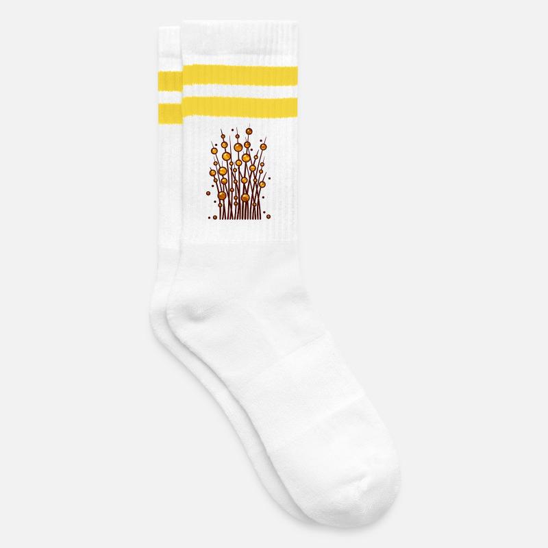 Conception de ballon doré - Chaussettes de tennis - blanc/jaune