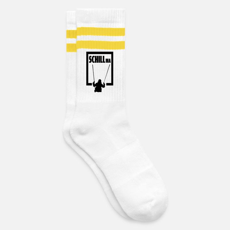 SchillMa - Chaussettes de tennis - blanc/jaune