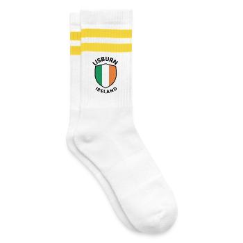 Drapeau d’Irlande de Lisburn - Chaussettes de tennis - blanc/jaune - Droite