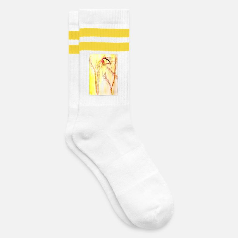 guêpier - Chaussettes de tennis - blanc/jaune