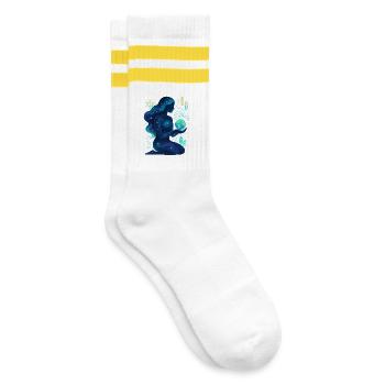 Gaïa cosmique - Mère Nature - Chaussettes de tennis - blanc/jaune - Droite