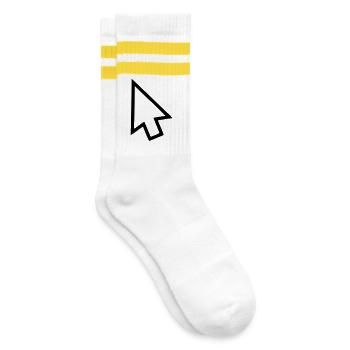 Arrow - Striped tennis socks - white/yellow - Right