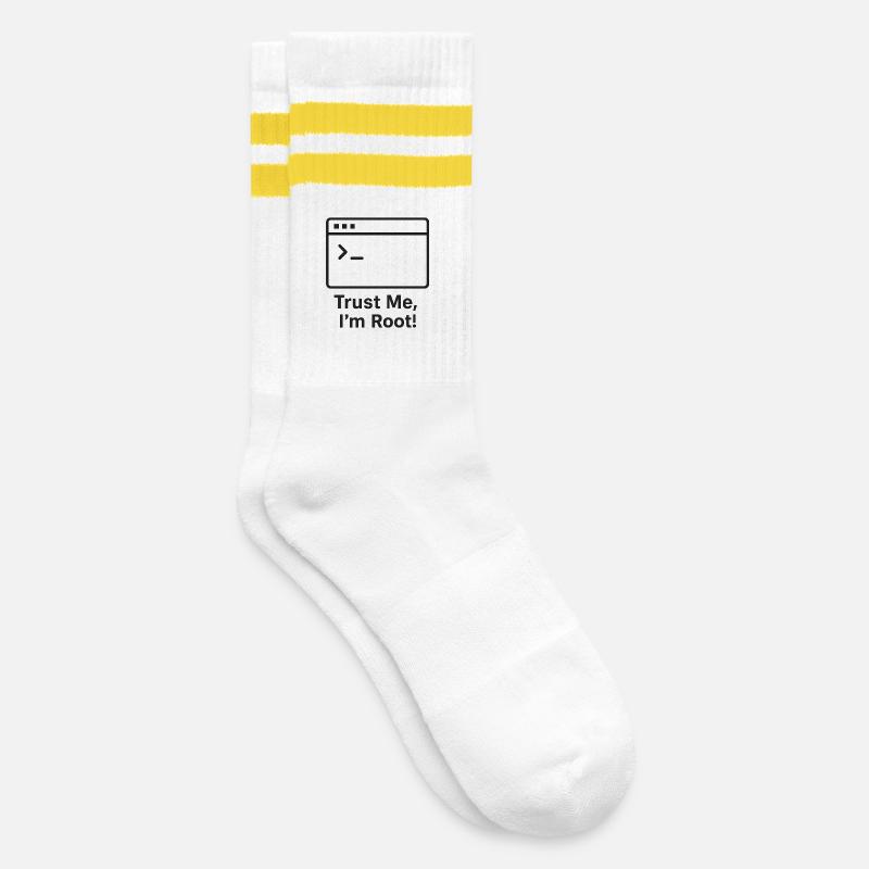 Croyez-moi, je suis Root - Chaussettes de tennis - blanc/jaune