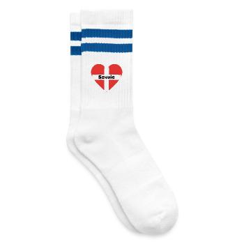 Savoie Drapeau Coeur - Chaussettes de tennis - blanc/bleu - Droite