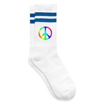 Paix - Pas de guerre - Chaussettes de tennis - blanc/bleu - Droite