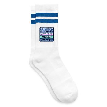 Charaktereigenschaften EMOTIONAL EMOTIONEN ZEIGEN - Gestreifte Tennissocken - Weiß/Blau - Rechts