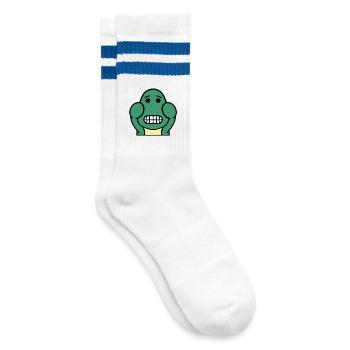 Dolly Grin - Striped tennis socks - white/blue - Right