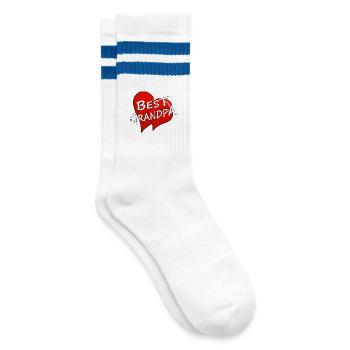 meilleur grand-père - Chaussettes de tennis - blanc/bleu - Droite