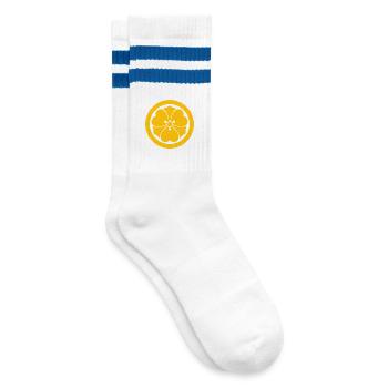 Art Mon Oriental Jaune, Bleu, Sakai Japon - Chaussettes de tennis - blanc/bleu - Droite