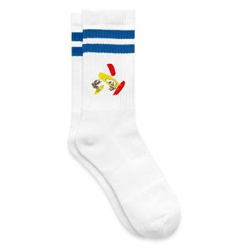 Atlashörnchen Surfen, Kitesurfen, Windsurfen - Chaussettes de tennis - blanc/bleu - Droite