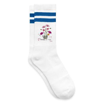 thinking of You Blumenstrauß - Gestreifte Tennissocken - Weiß/Blau - Rechts