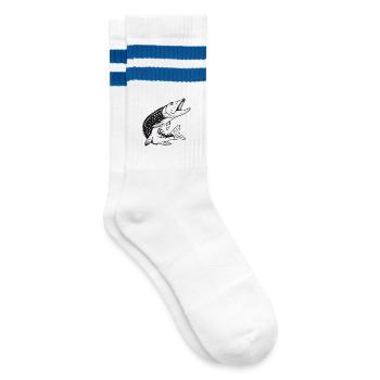 Brochet - Pêche - Pêche - Pêcheurs - Chaussettes de tennis - blanc/bleu - Droite