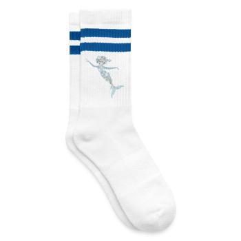 Belle sirène aux couleurs pastel fraîches - Chaussettes de tennis - blanc/bleu - Droite