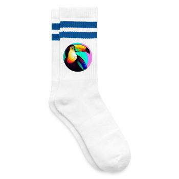 Toucan - Chaussettes de tennis - blanc/bleu - Droite