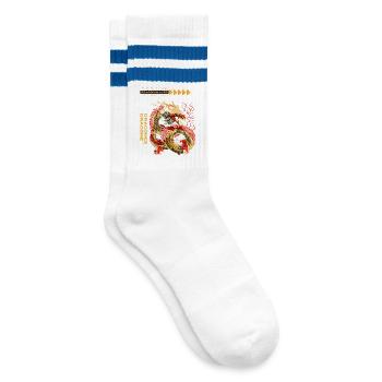 Tueur de dragons - Chaussettes de tennis - blanc/bleu - Droite