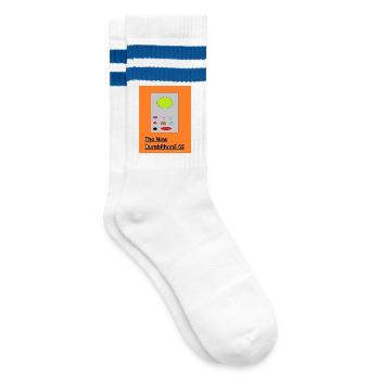 The New DumbPhone 6S Retro - Gestreifte Tennissocken - Weiß/Blau - Rechts