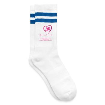 Cupid's Assistant Heart Tee - Striped tennis socks - white/blue - Right