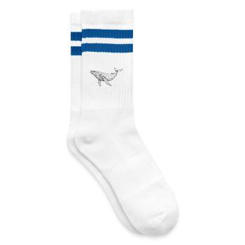 Polygone géométrique de la baleine - Chaussettes de tennis - blanc/bleu - Droite