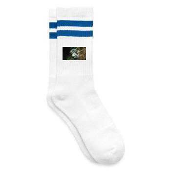 Slug - Striped tennis socks - white/blue - Right