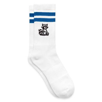 Talk to the Paw Waschbär Waschbären Raccoon - Striped tennis socks - white/blue - Right