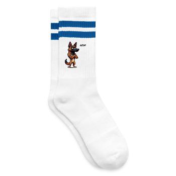 Non Malinois Berger Belge Malinoishund - Chaussettes de tennis - blanc/bleu - Droite