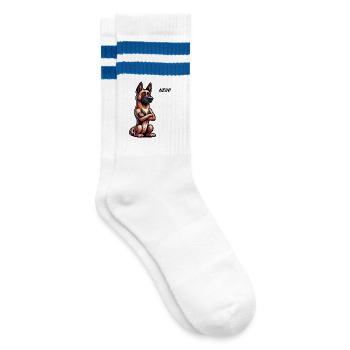 Non Malinois Berger Belge Malinoishund - Chaussettes de tennis - blanc/bleu - Droite