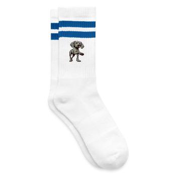 Parlez aux Paw Weimaraner Weimaraner Lovers - Chaussettes de tennis - blanc/bleu - Droite