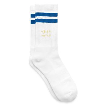 Dad 26 Baby Dad Father's Day Gift Dad 2026 - Striped tennis socks - white/blue - Right