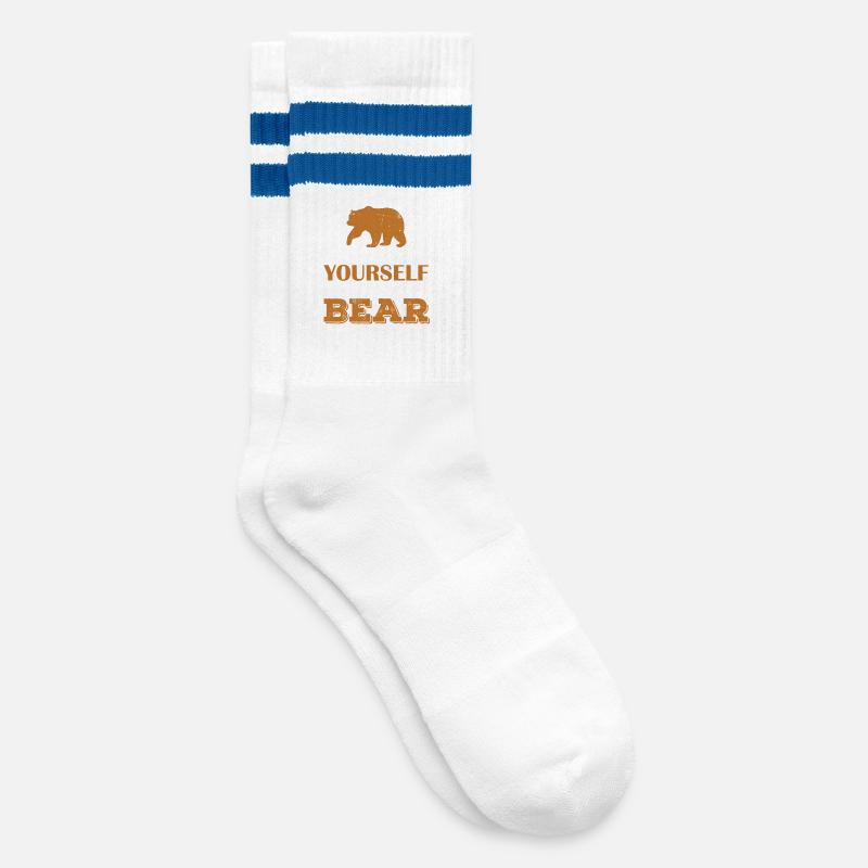 Be a Bear - Striped tennis socks - white/blue