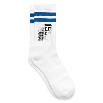 71 JAHRE LIMITED EDITION 1955 71. GEBURTSTAG - Gestreifte Tennissocken - Weiß/Blau - Rechts