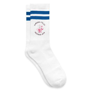 Mermaid Now: Failing Mermaid - Striped tennis socks - white/blue - Right