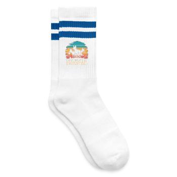 Dingo Australischer Wildhund Tierliebhaber Design - Gestreifte Tennissocken - Weiß/Blau - Rechts