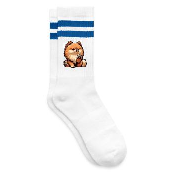 Poméranien Poméranien Spitz Chien Miniature Spitz Holder - Chaussettes de tennis - blanc/bleu - Droite