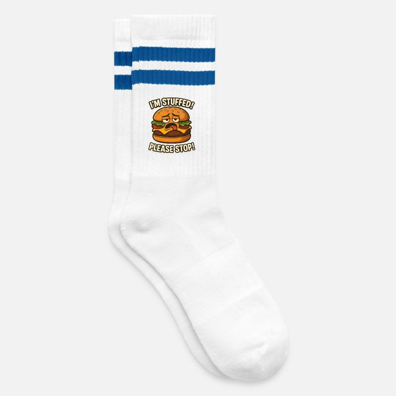Hamburger farci - Chaussettes de tennis - blanc/bleu