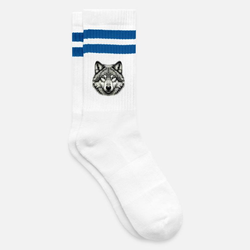 Loup - Chaussettes de tennis - blanc/bleu