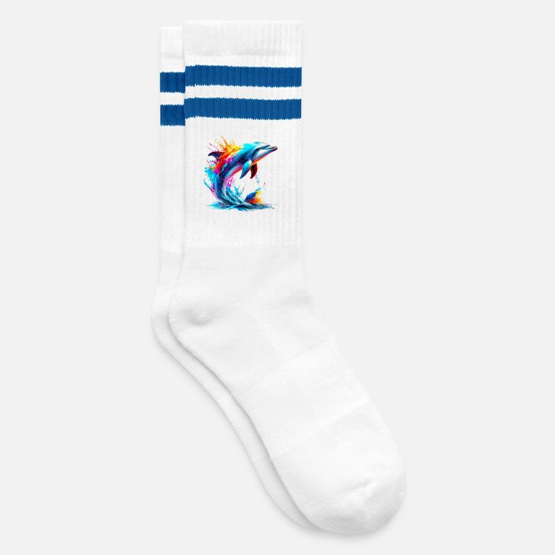Dauphin - Chaussettes de tennis - blanc/bleu