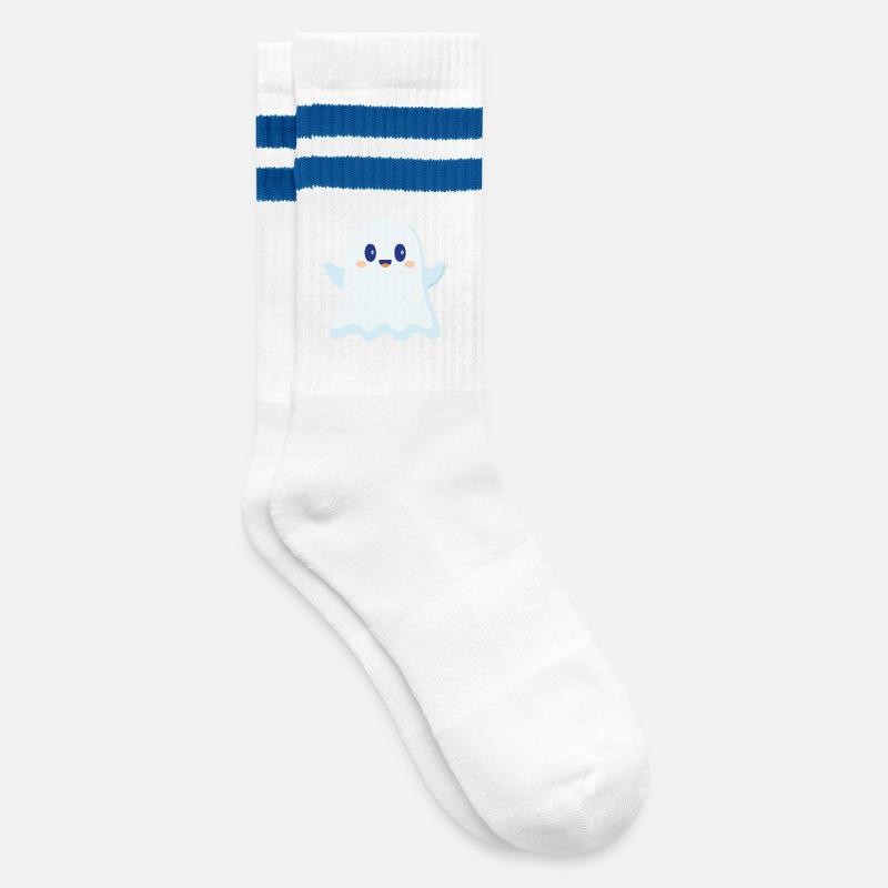 fantôme mignon - Chaussettes de tennis - blanc/bleu