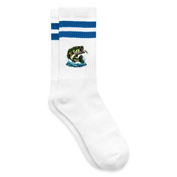 Conception de saut de l’achigan à grande bouche - Chaussettes de tennis - blanc/bleu - Droite