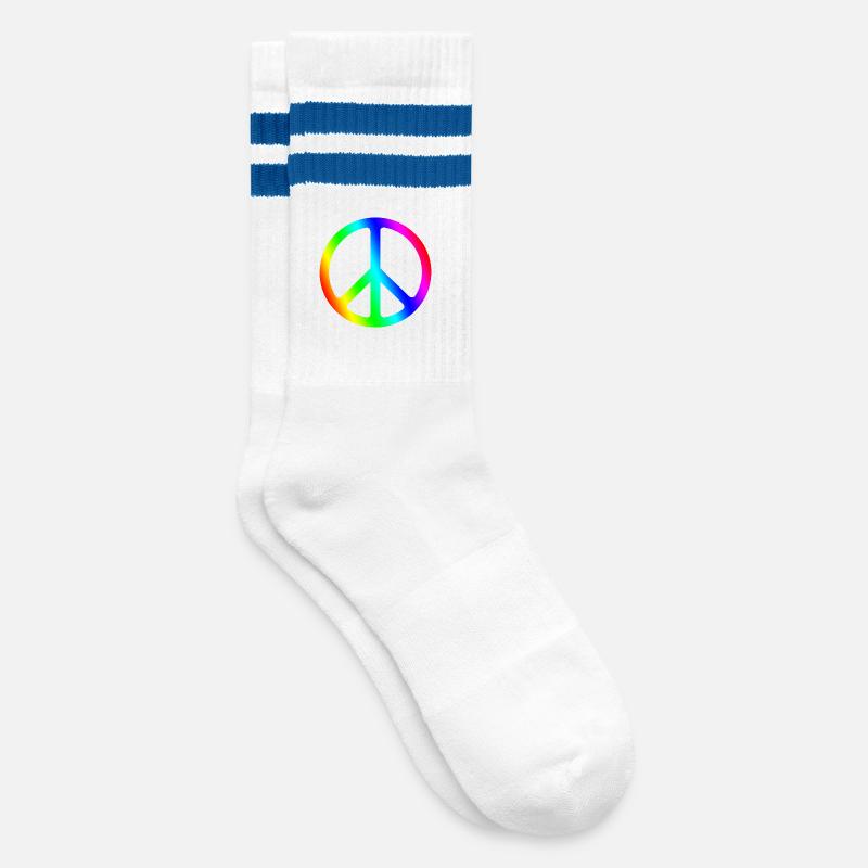Paix - Pas de guerre - Chaussettes de tennis - blanc/bleu