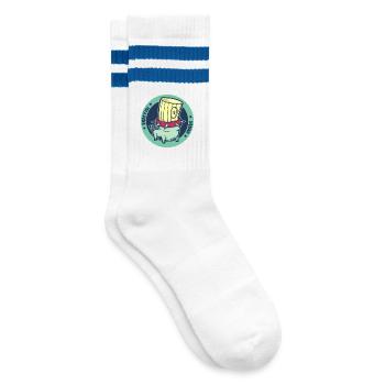 Graffiti-Trupp 11 - Gestreifte Tennissocken - Weiß/Blau - Rechts
