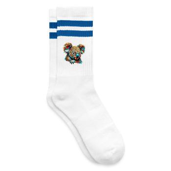 Koala - Striped tennis socks - white/blue - Right