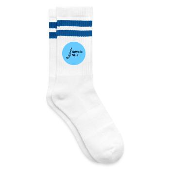 Tonne - Boje Nordsee Segeln Ostsee Maritim - Gestreifte Tennissocken - Weiß/Blau - Rechts